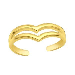 14K Gold Vermeil Adjustable Toe Ring | Dainty Gold